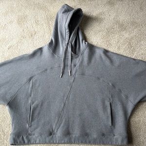 Lululemon Cropped Heathered Grey Hoodie